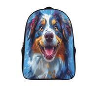 à la mode et durable sacs à dos scolaires animal scolaire sacs d'école 2 compartiment chien heureux imprimé 3d sac à dos-16,12 ans et plus pour l'école les voyages les affaires