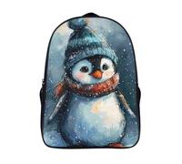à la mode et durable sacs d'école 12 ans et plus garçons filles porter un bonnet d'hiver sacs dos imprimé 3d 2 compartiment manchot sac a dos collège-16,pour l'école les voyages les affaires