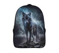 à la mode et durable voyage sac à dosc debout cartable grande capacité 2 compartiment loup pour élève d'école sac à dos imprimé en 3d-16,filles garçon pour les voyages les affaires