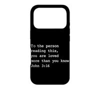 À la Personne Qui lit ceci, tu ES aimé (Jean 3:16 Christian) Coque pour iPhone 17 Pro