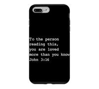 À la Personne Qui lit ceci, tu ES aimé (Jean 3:16 Christian) Coque pour iPhone 7 Plus/8 Plus