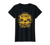 À la Retraite, ce n'est Plus Mon problème, Hommes et Femmes, retraités drôles T-Shirt Graphique avec Valeur, Femme, Noir, S