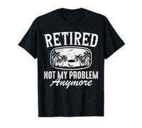 À la Retraite, ce n'est Plus Mon problème, Hommes, Femmes, Retraite Amusante T-Shirt Graphique avec Valeur, Homme, Noir, XL