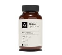 A-LAB Biotine Liposomale 10 000 µg - Pousse Cheveux & Ongles - Avec Zinc, Silice, Vitamine D3 - Assimilation Renforcée - 45 Jours