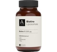 A-LAB Biotine Liposomale 10 000 µg - Pousse Cheveux & Ongles - Avec Zinc, Silice, Vitamine D3 - Assimilation Renforcée - 45 Jours