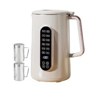à lait de soja électrique avec 2 tasses, puissance de chauffe de 800 W et de brassage de 150 W, capacité de 1,5 l, minuterie de 12 h, utilisation simplifiée avec un seul bouton.