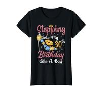 À l'approche de Mon 30e Anniversaire comme Un Patron Content de Moi T-Shirt Graphique avec Valeur, Femme, Noir, L
