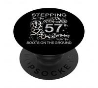 À l'approche de Mon 57e Anniversaire avec Mes Bottes au Sol PopSockets PopGrip Adhésif