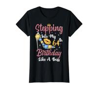 À l'approche de Mon 64e Anniversaire comme Un Patron Content de Moi T-Shirt Graphique avec Valeur, Femme, Noir, S