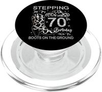 À l'approche de Mon 70e Anniversaire avec Mes Bottes au Sol PopSockets PopGrip pour MagSafe