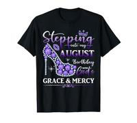 À l'approche de Mon Anniversaire d'août avec la grâce et la miséricorde de Dieu T-Shirt Graphique avec Valeur