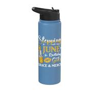 À l'approche de mon anniversaire de juin avec la grâce et la miséricorde de Dieu Stainless Steel Insulated Water Bottle