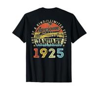 (À l'arrière) 101 Édition limitée 1925 Janvier 101e Anniversaire T-Shirt