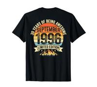 (À l'arrière) Décorations d'anniversaire Vintage 30 Ans 1996 30e T-Shirt