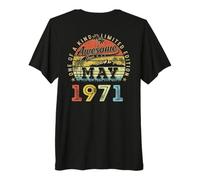 (À l'arrière) Édition limitée 55 mai 1971 55e Anniversaire T-Shirt Haut de Gamme