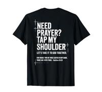 (À l'arrière) Need Prayer Tap My Shoulder Christian Faith T-Shirt