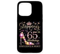 À l'aube de Mon 65e Anniversaire avec God's Grace & Mercy Cute Coque pour iPhone 15 Pro Max