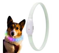 à LED multimode LED collier pour animaux de compagnie léger collier en silicone collier pour chien en plein air avec lumière clignotante pour la visibilité des âmes