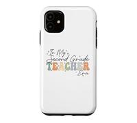 À l'époque de ma deuxième année, Retro Groovy Back to School Professeurs Coque pour iPhone 11