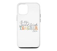 À l'époque de ma deuxième année, Retro Groovy Back to School Professeurs Coque pour iPhone 12/12 Pro