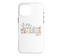 À l'époque de ma deuxième année, Retro Groovy Back to School Professeurs Coque pour iPhone 16 Pro Max