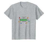 À l'époque de ma première année : Loading Kids School Nostalgia T-Shirt, Enfant, Gris Chiné, 8 Ans