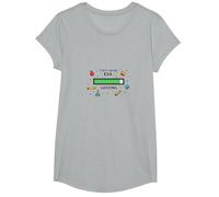 À l'époque de ma première année : Loading Kids School Nostalgia T-Shirt, Fille, Gris Chiné, M