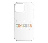 À l'époque de ma sixième année, des professeurs de rentrée Scolaire rétro et Groovy Coque pour iPhone 16 Pro Max