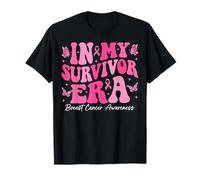 À l'ère de mon survivant, une sensibilisation au cancer du sein rétro et groovy T-Shirt