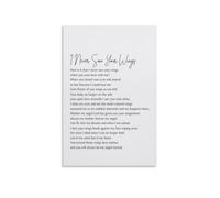 A Letter from Heaven Art Print - “I Never Saw Your Wings” Funeral Poem, Memorial Sympathy Gift & Canvas Wall Art for Comfort (Framed,16x24inch(40x60cm))