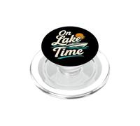À l'heure du lac, Un Bateau Amusant au Coucher du Soleil sur Le lac PopSockets PopGrip pour MagSafe