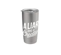 A Liar And A Cheater Breakup Puns Expose Ex - Gobelet isotherme en acier inoxydable double paroi