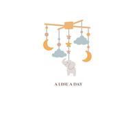 A Line a Day Baby Memory Journal | Crib Mobile-Themed Keepsake with Elephant, Clouds & Moon: 5-Year Milestone Book for Parents, Grandparents & Guardians