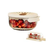 à linge pour légumes - Passoire alimentaire avec couvercle - Poignée pliable - à vaisselle - Accessoire de cuisine pour égoutter