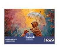 A Little Boy Wearing an Amber 1000 Pièces Carton Premium Coffret De Puzzles Boy & Dog Stimulant Et Éducatif Jeu Créatif Puzzles As Birthday Gifts 38x26cm/1000pcs