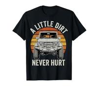 A Little Dirt Never Hurt Retro 4x4 véhicule Tout-Terrain Coucher de Soleil T-Shirt
