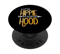A Little Hippie A Little Hood Flower Rainbow Hippy PopSockets PopGrip Adhésif