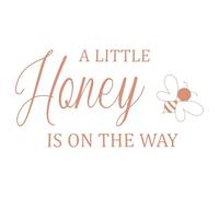 A Little Honey Bee is on The Way Autocollant Fête Baby Shower, Mignon Autocollant Panneau Baby Shower Décorations Révélation du Sexe sur Thème des Abeilles pour Toile Fond Arche de Ballons