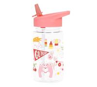 A Little Lovely Company Gourde transparente au design unique de 450 ml | Convient pour l'école de couleur, la garderie, l'école primaire, les vacances, on the go (Fun)
