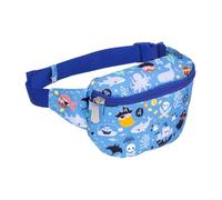 A Little Lovely Company Sac banane pour enfants avec design unique, sac à bandoulière, ceinture en argent, randonnée, voyage, garçons, filles, polyester, kl-bleu, 23 x 13 x 5 cm, Sac banane pour