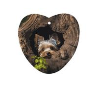 A Little Yorkshire Terrier Désodorisant de voiture à suspendre, tablettes d'aromathérapie parfumées longue durée pour voiture, cartes parfumées pour véhicules, chambre à coucher, armoire, style blanc
