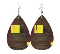 A Live Performance Boucles d'oreilles en cuir pour femme - Boucles d'oreilles pendantes en forme de larme, parfaites pour les fêtes et accessoires de costume, taille unique, cuir, sans pierre