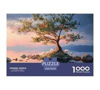 A Lone Tree Stands on an Island 1000 Pcs Carton Extra-épais Coffret De Puzzles Glowing Lone Tree Stimulant Et Éducatif Jeu Familial Puzzles As Birthday Gifts 70x50cm/1000pcs