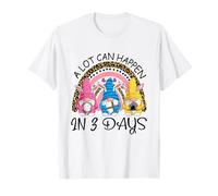 A lot Can Happen in 3 Day Gnomes Rainbow Ester Day T-Shirt