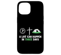 A Lot Can Happen in 3 Days Easter Day Jesus Cross Christian Coque pour iPhone 15