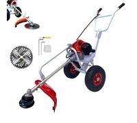 A.M.C. Débroussailleuse à éclater 63CC 2HP 2 temps avec roues poussées, tondeuse à gazon tondeuse à gazon pour jardin, bricolage