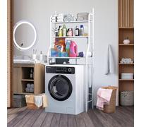 A.M.C. Étagère de salle de bain économiseuse d'espace étagères perforées pour machine à laver 3 étagères blanc résistant