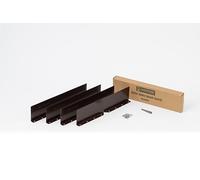 A-M Gutter Guard Gutter Valley - Lot de 4 protections anti-éclaboussures marron | Comprend des vis à fermeture éclair en acier inoxydable et un embout hexagonal de 6,35 mm | Design en aluminium