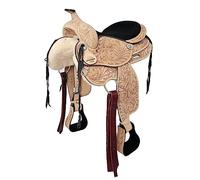 A&M Reitsport Oregon Selle Western en cuir de buffle, 43,2 cm (17")