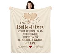 À ma Belle-mère J’espère que chaque fois que tu te blottis dans cette couverture elle te rappelle à quel point je t’aime Couverture cadeau pour Belle-mère Anniversaire Fête des Mères Cadeau de Noël